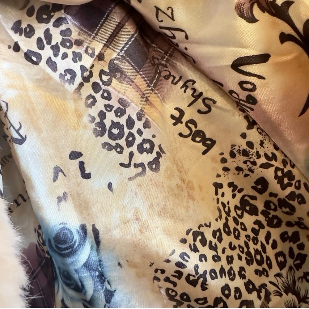 Real Rabbit Fur Coat with Fox Fur Collar | Factory Old Stock | Size XS - Picture 4 of 5